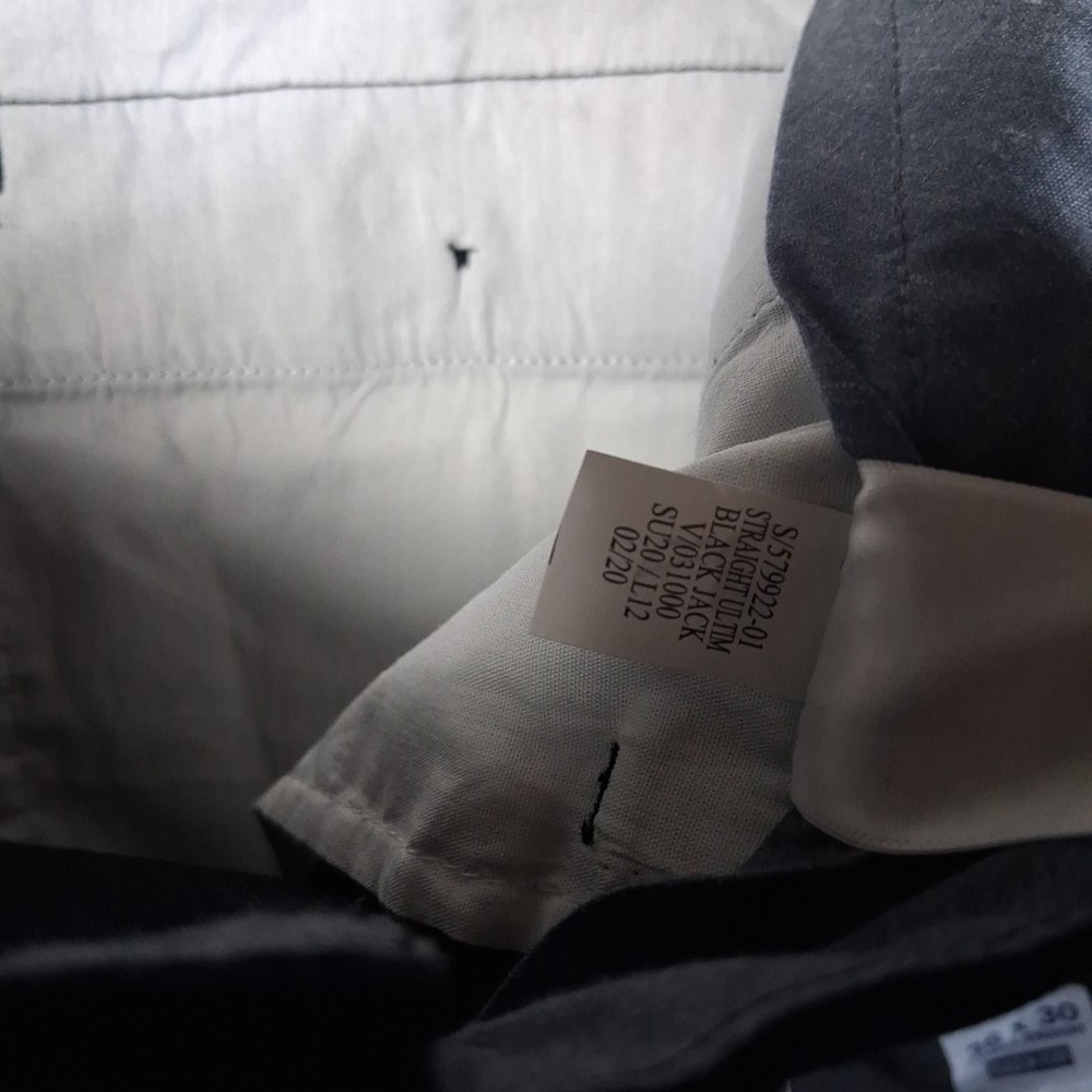 NWT Old Navy Ultimate Khaki Pants Men 36x30 Black Straight Fit Stretchable - Picture 8 of 8